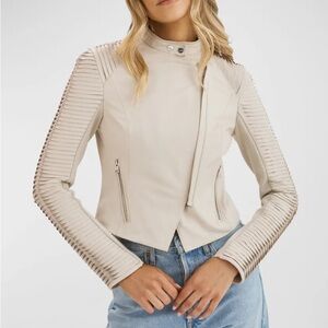 Lamarque Azra leather moto jacket